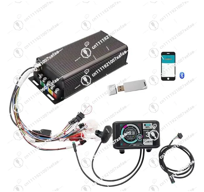 

72V 100A 150A 200A 5000 Sine Wave Programmable Electric Bike Controller and Display