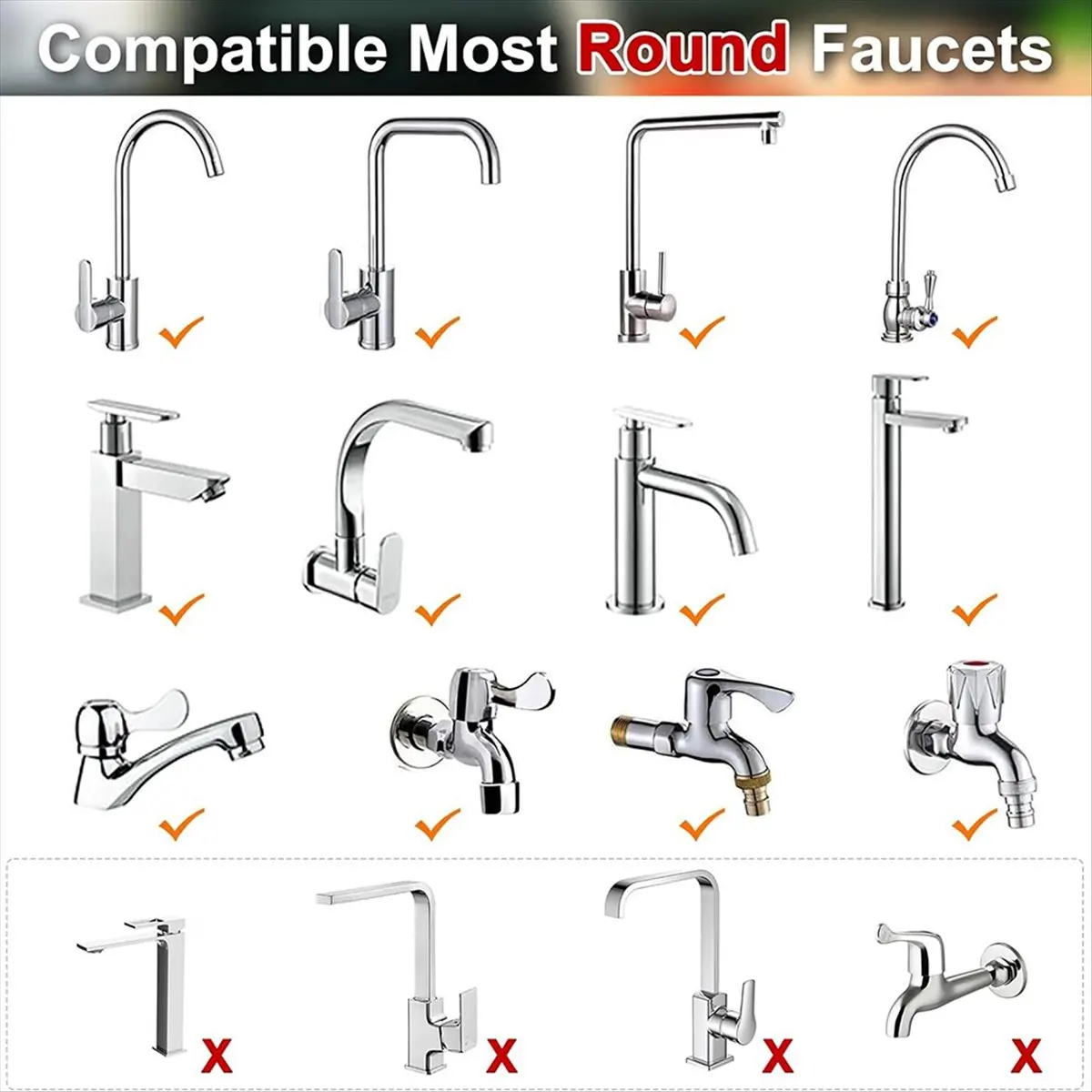 جديد 3 مجموعة بالوعة صنبور تصفية المياه، العالمي 360 ° منقي مياه صنبور المطبخ الدوار، فلتر صنبور الحمام #1