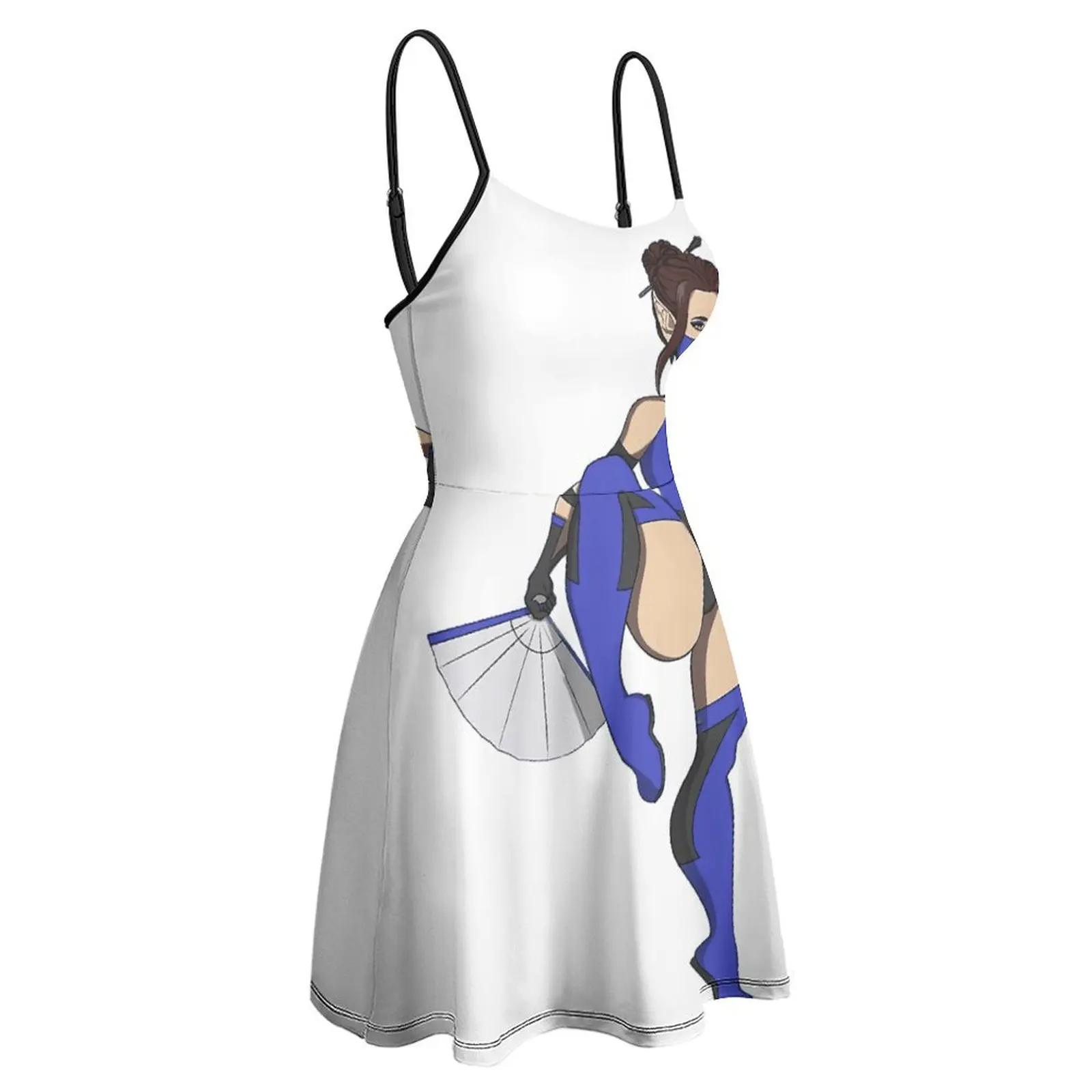 Kitana Graphic For Sale Women's Sling Dress Premium Exotic  Woman's Gown Funny Cocktails Suspender Dress