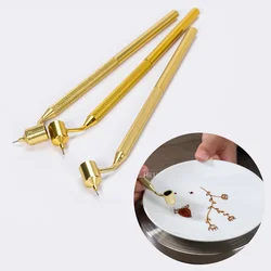 0.3/0.5/0.7mm Liquid Writing Device Pottery Gold Water Pigment Painted Funnel Hook Line Pen DIY Ceramic Coloring Pottery Tool