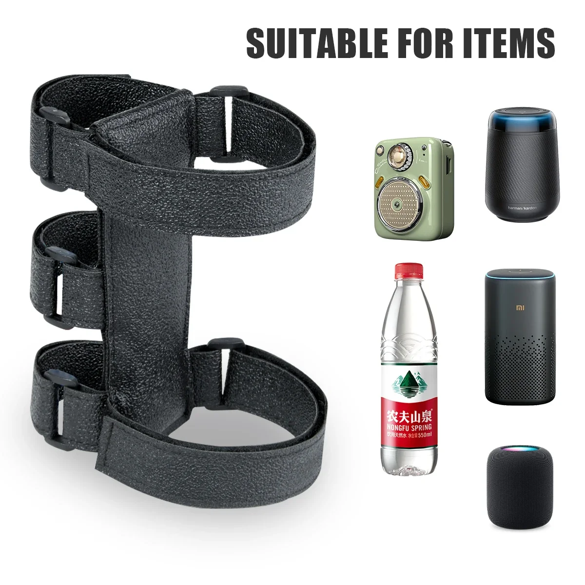 Soporte Universal para altavoz de motocicleta, soporte para correa de bicicleta, ajustable, para viajes al aire libre, Camping, senderismo, ciclismo, soporte para botella de agua