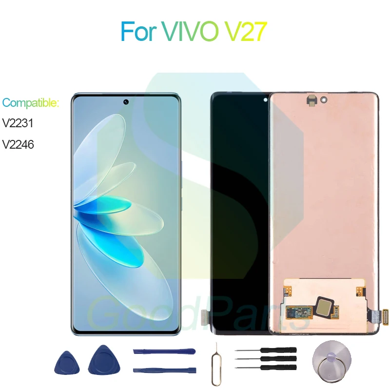 For VIVO V27 Screen Display Replacement 2400*1080 V2231, V2246 For VIVO V27 LCD Touch Digitizer