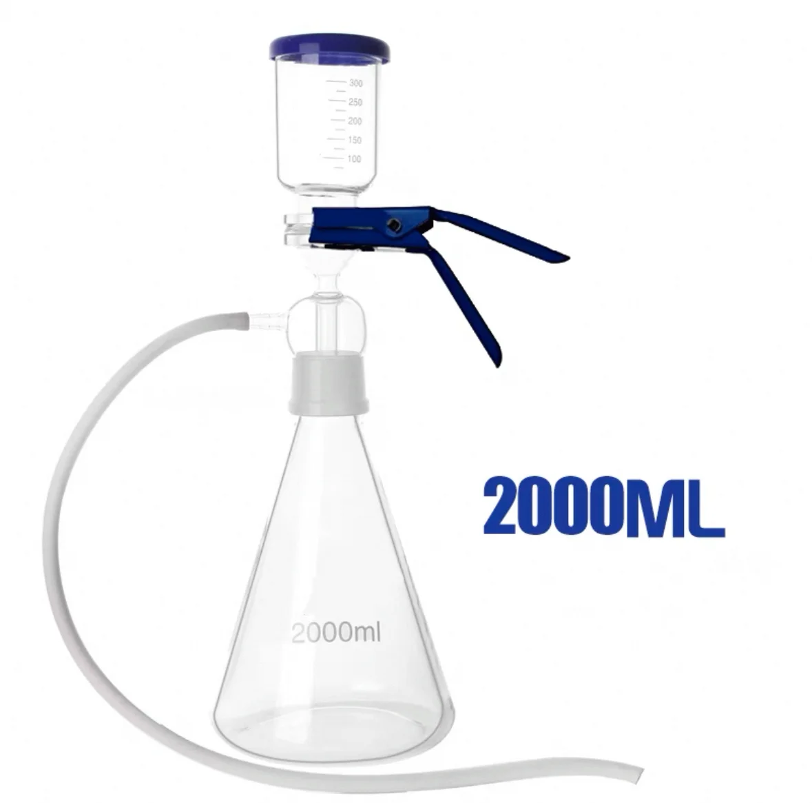 

Solvent Filtration Apparatus Set 2000 mL Glass Sand Core Vacuum Filter Unit Device With Filter Cup 300mL & Receive Flask 2000 ML