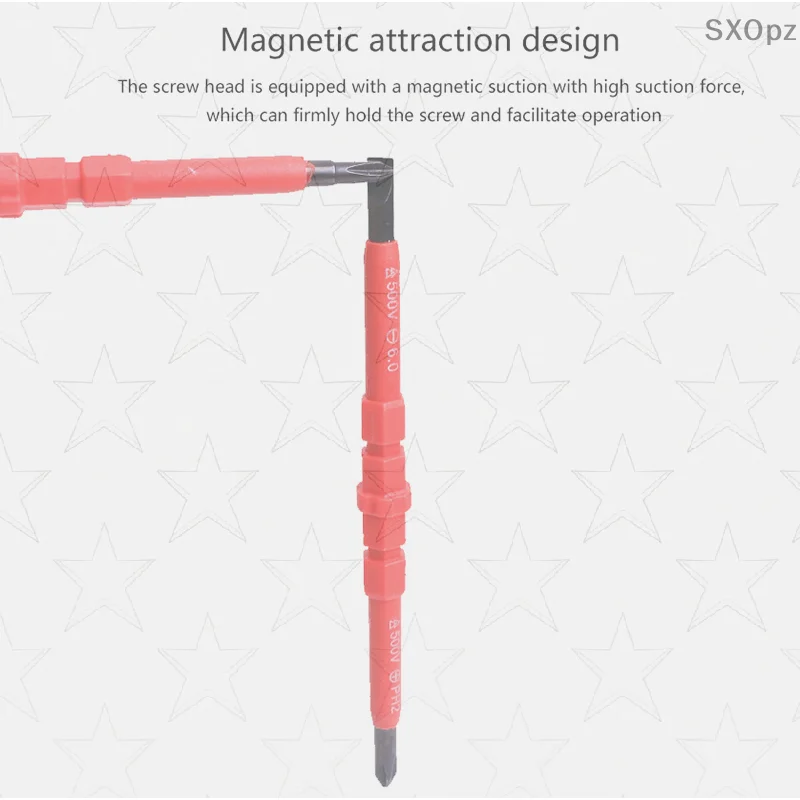 Handy 3-in-1 Electrician's Tool; Magnetic Screwdriver Bits, Slotted and Crosshead PH1 PH2
