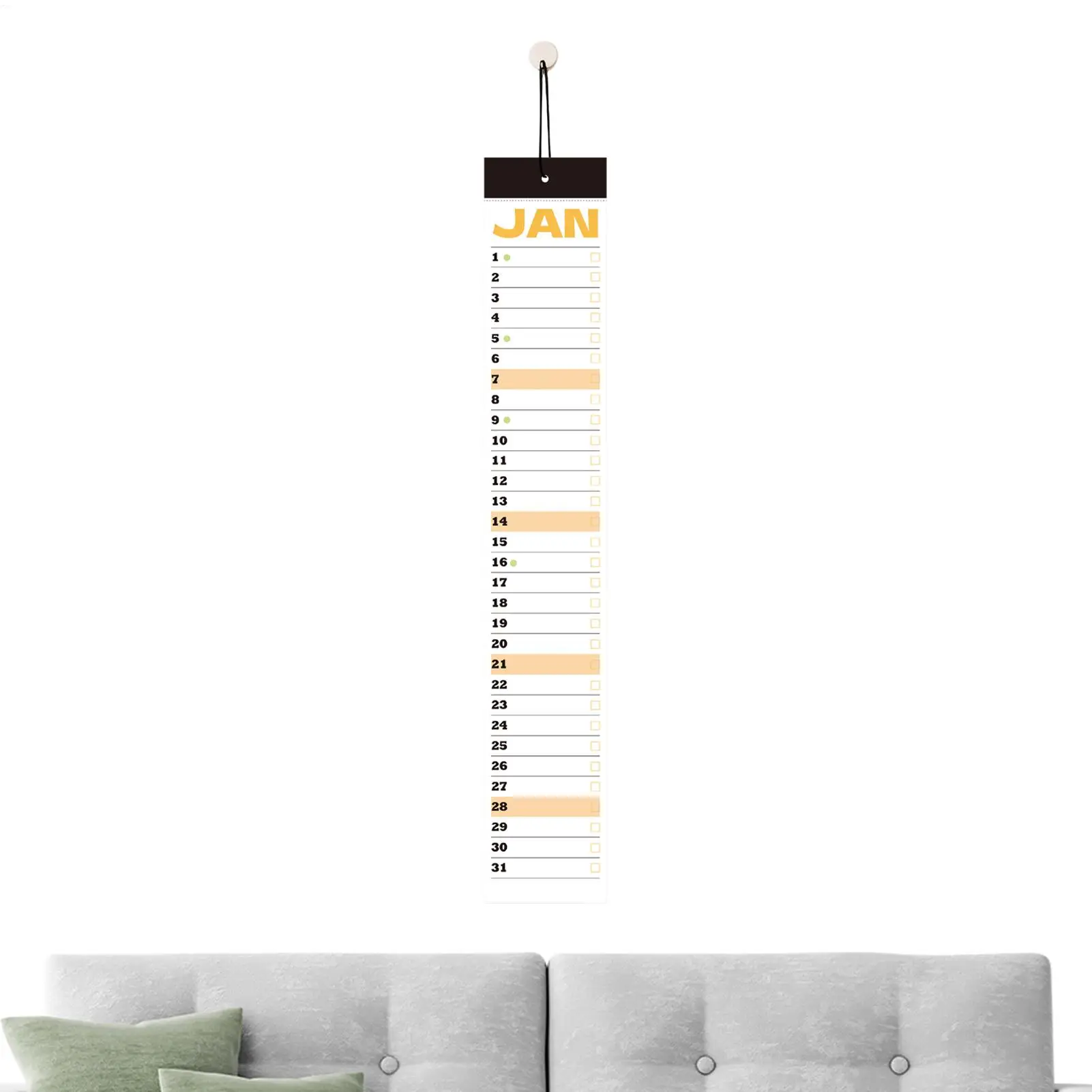 

Wall Calendar Long Monthly Yearly Schedule Office Calendar Tear-Off Wall Planner For Planning Academic Time Management Home