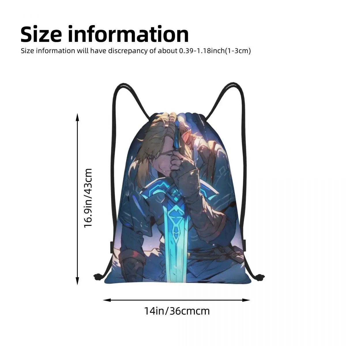 Custom Zeldas-Legended-Hot-Game Fashion Women Men Drawstring Bag Backpack Portable Folding Bag Shopping Waterproof Backpack