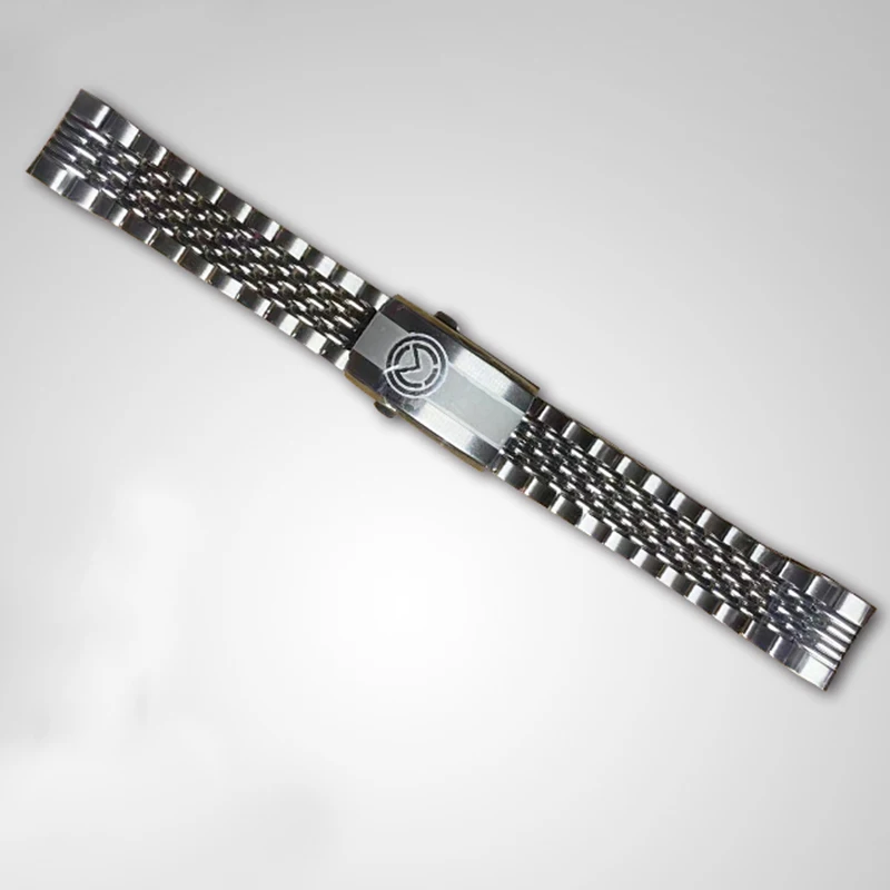 20mm Chinese Original MERKUR Rice Metal Watchband Waterproof Strap for Men