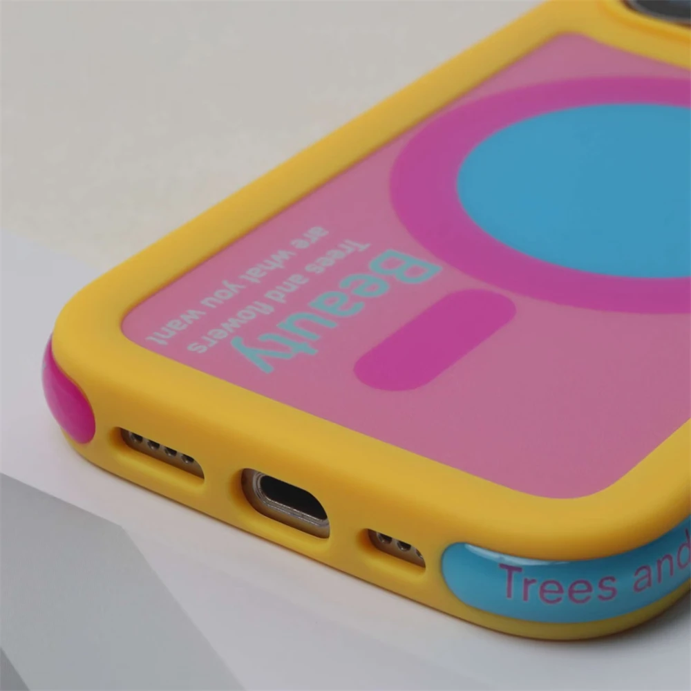 آيفون 17 16 15 14 13 برو ماكس 17air الصيف الدوبامين التباين اللون Magsafe حافظة المغناطيسي شحن لاسلكي غطاء مقاوم للصدمات #5