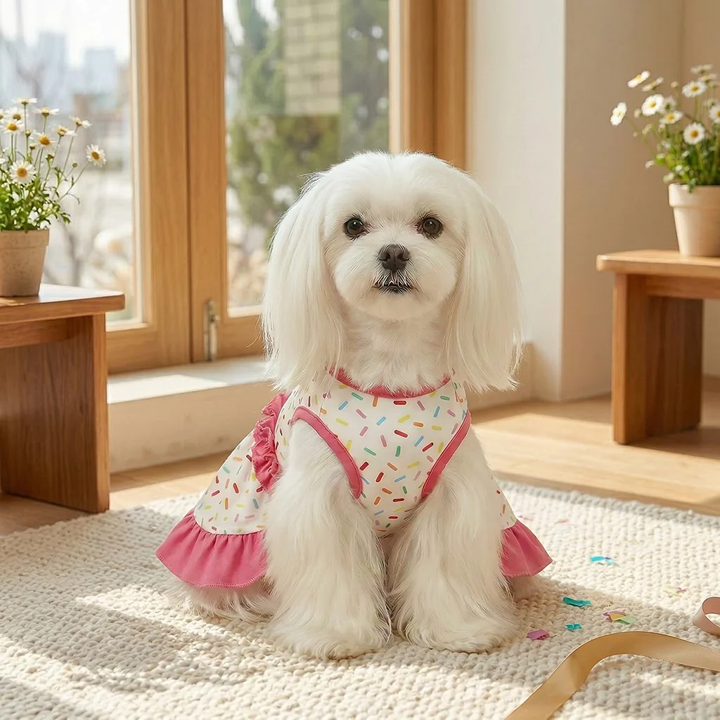 Vestido veraniego con estampado helado para perros y gatos - imagen 2