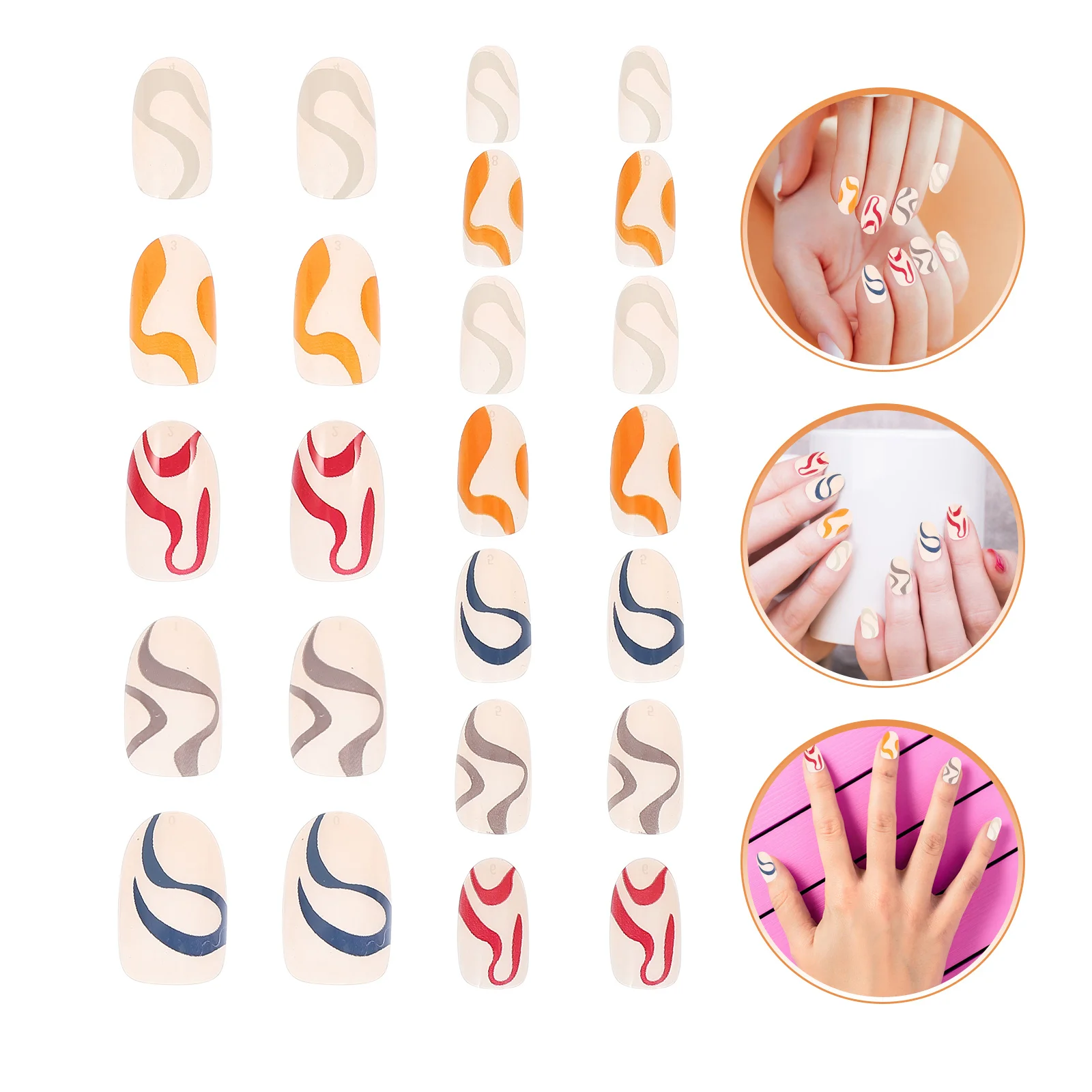 1 صندوق اضغط على غطاء كامل الأظافر وهمية لتقوم بها بنفسك نصائح فنية للأظافر لحفلة عيد الميلاد مانيكير خط الأظافر كاذبة البلاستيك الاصطناعي #6