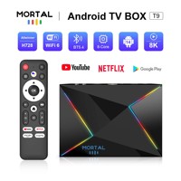 2025 Mortal T9 Android 14 Smart TV Box Google Voice Assistant Youtube Tiktok Wifi6 BT5.4 Allwinner H728 CPU 8K 5V/3A Set Top Box
