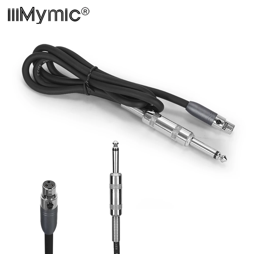 IIimymic-Cable para bajo de guitarra XLR, 3 pines, TA3F a 1/4, 6,5mm, Cable grueso para instrumento de música para transmisor Bodypack inalámbrico AKG Samson