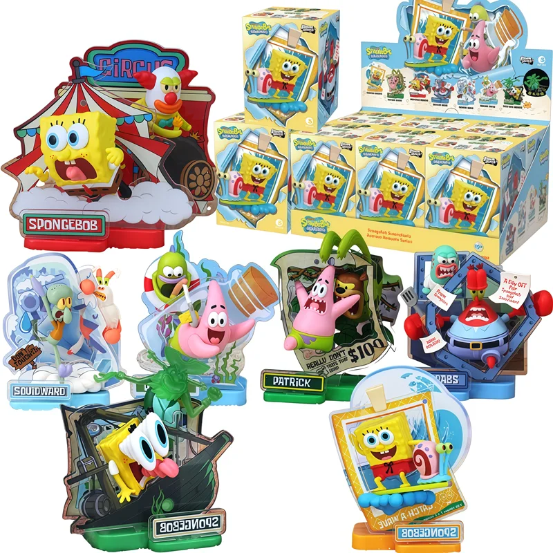 Spongebob Patrick Star Squidward Quincy Tentacles Eugene H. Krabs Anime Figure Journey Moments Serie Blind Box Toy Christma Gift