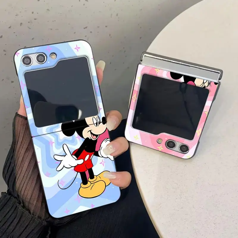 phone Cases for Samsung Galaxy Z Flip 5 6 case ZFlip4 ZFlip5 5G ZFlip3 Flip funda Antiscratch cover Disney Mickey Minnie Stars