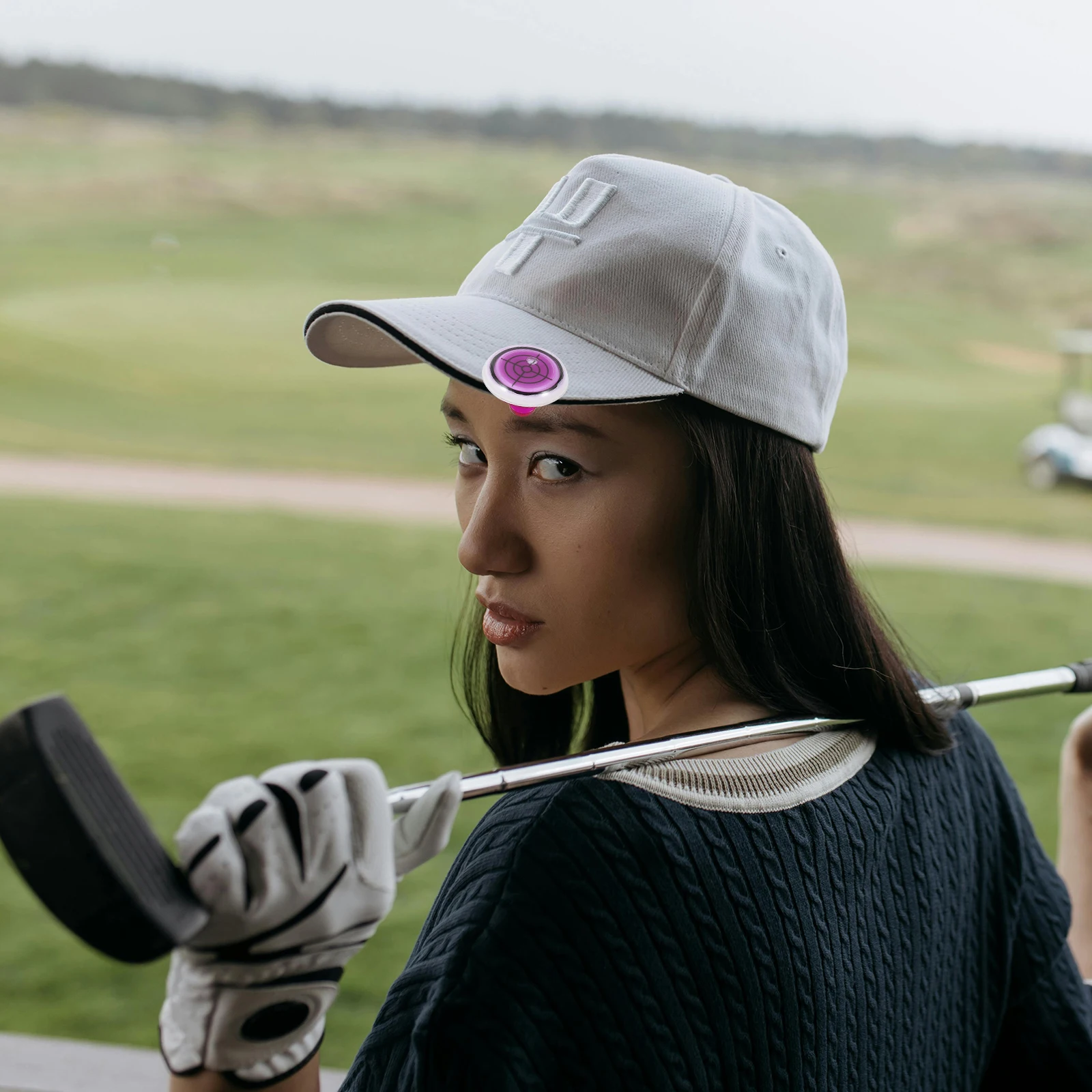 

Golf Hat Clip Marker Purple Ball Wear-resistant Portable Golfs Accessories Lightweight Durable Vibrant Color Smooth Design