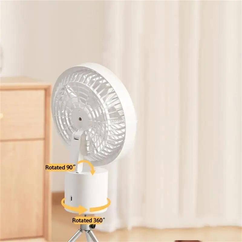 Hanging Fan with Light Camping Fan Folding Table Fan Tent Fan with Light USB Rechargeable Electric Fans Plastic Dropship