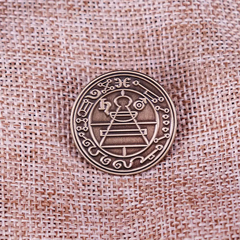 مفتاح سليمان المينا دبوس كتاب شارة بوكيش بروش هدية على ظهره الديكور مجوهرات