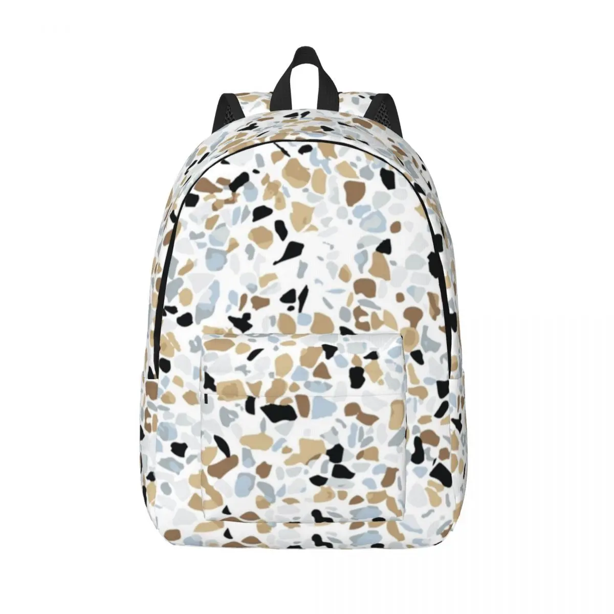 Seamless Terrazzo Stone Pattern Student Backpack School Bag Hiking Travel Daypack for Boys Girls Bookbag Shoulder Bags