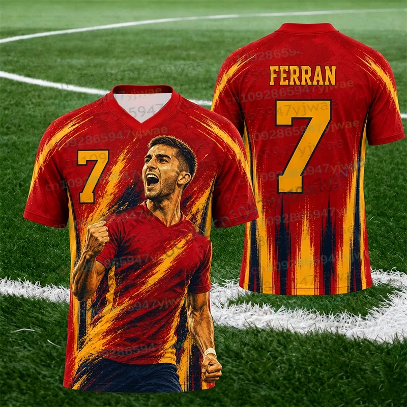 26 Special Edition Graffiti FERRANN Yamal Football Jersey Training Uniform Breathable Oversize Unisex Sport Adult Kid Set Tshirt