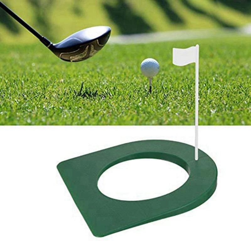 4 Pcs Golf Putting Cup And Flag Golf Putting Hole Practice Aids With Flag For Golf Putting Training Mat