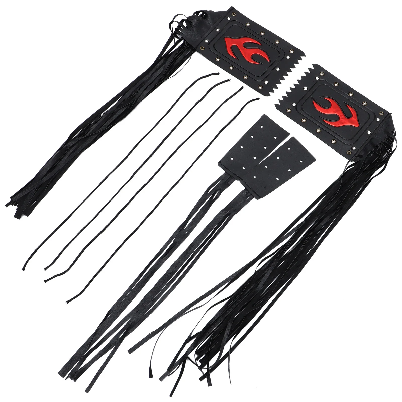 

1Pair Motorcycle Handlebar Tassel Stylish PU Fringe Grip Cover Durable Motorcycle Accessories Handlebar Streamer Handle