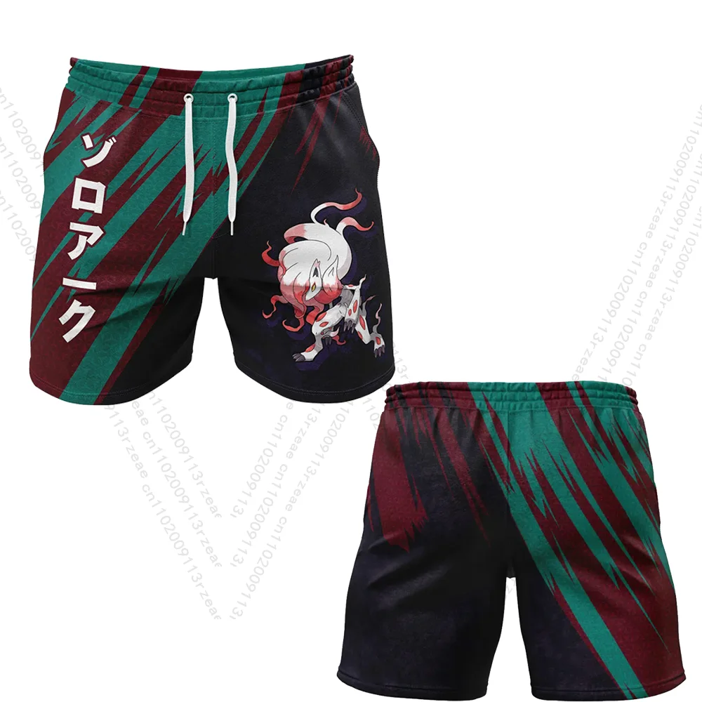 

Шорты для фитнеса в стиле аниме Pokemon Zoroark, мужские шорты для косплея с принтом для мальчиков, повседневная уличная дышащая одежда, униформа, подарочные шорты с игрушечным принтом
