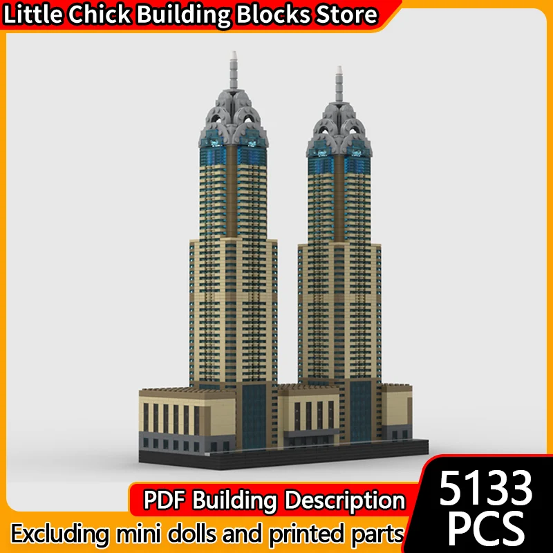 

City Street View Model MOC Building Bricks Commercial Center Towers Modular Technology Children Holiday Gifts Assemble Toys Suit