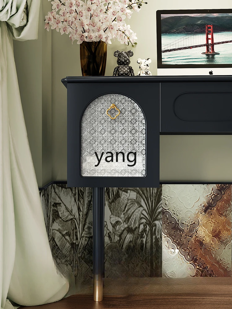 YJQQ โต๊ะทำงานสไตล์ฝรั่งเศสย้อนยุค โต๊ะทำงานที่บ้าน