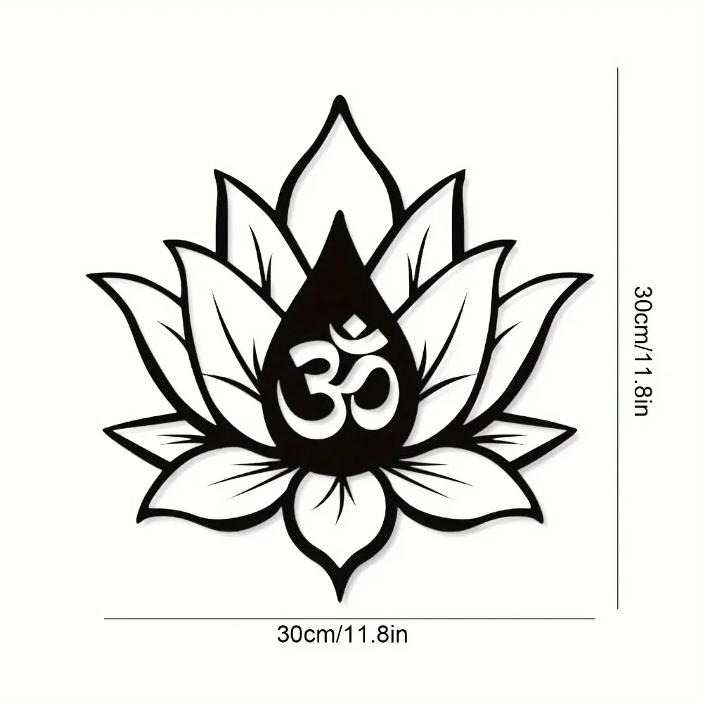 3D Lotus Mandala Metal Wall Art - Symbolic Living Room, Iron Art, Wall decoration, Wall Hanging with Lotus Flower Design