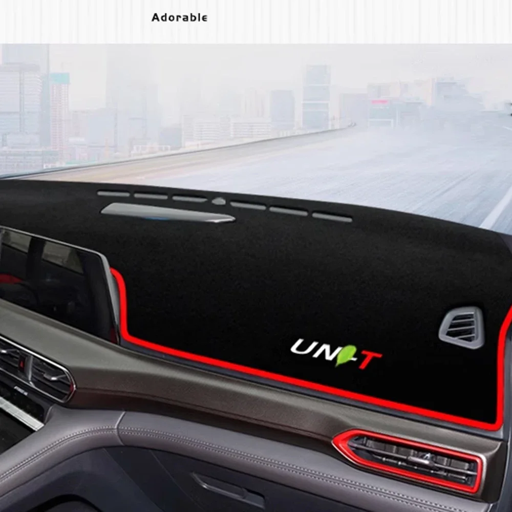 Car Dashboard Pad Stickers Cover Auto Instrument Sun Protection Mat Anti-UV Carpet For Changan UNI-T Unit 2020 2023 Accessories