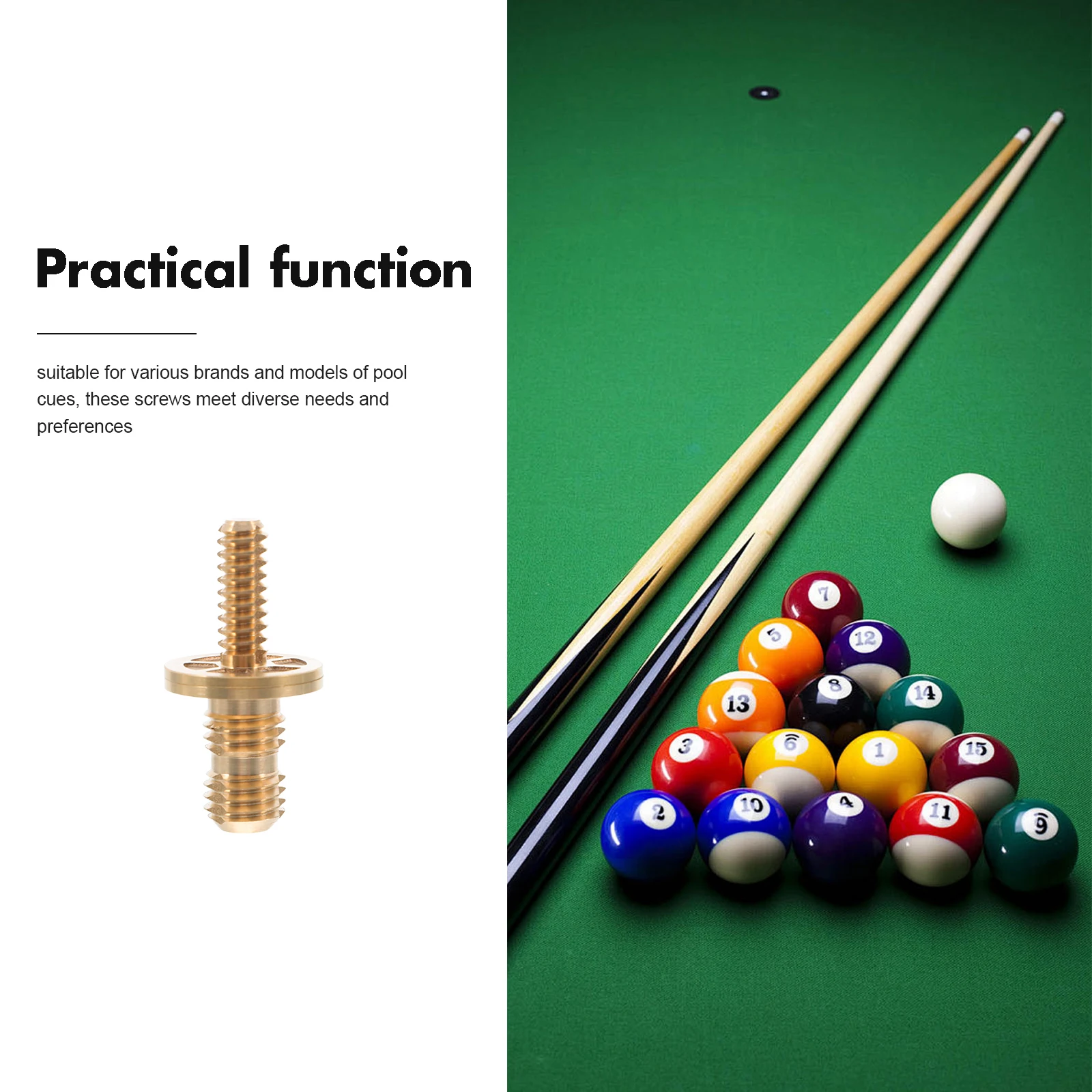 مسامير وصلة حمام السباحة مادة النحاس مقبض ممتد لثبات القبضة أداء معزز ملحقات وصلة البلياردو #6