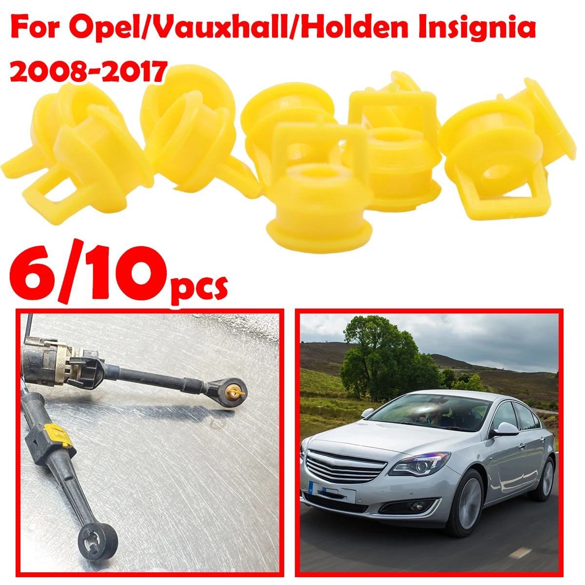 

6/10pcs For Opel/Vauxhall/Holden Insignia 2008-2017 Shift Cable Linkage Bushing Repair Kit Bands Grommet Clips Car accessories