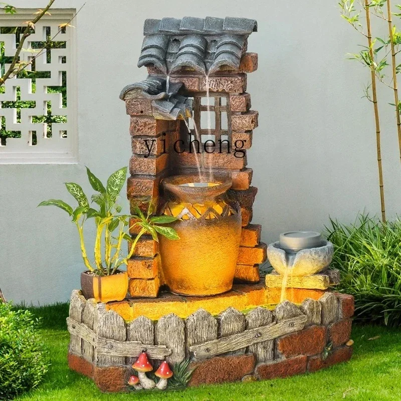 Landscaping Wealth-Attracting Ornament Outdoor Restaurant Entrance Hallway Gift Fish Pond Landscape Garden-X12