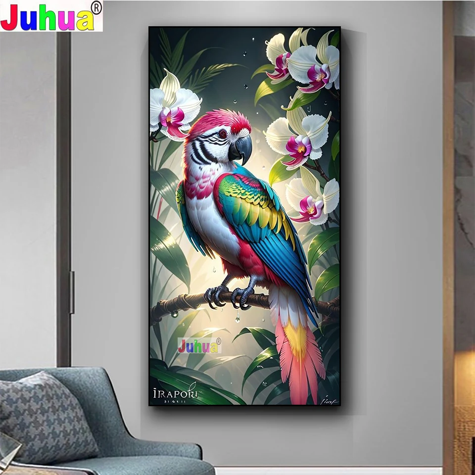 100x200cm parrot Diamond Painting New 2024 Full Square Round Diamond Mosaic DIY Cross Stitch Kits For Living Room Home Decor