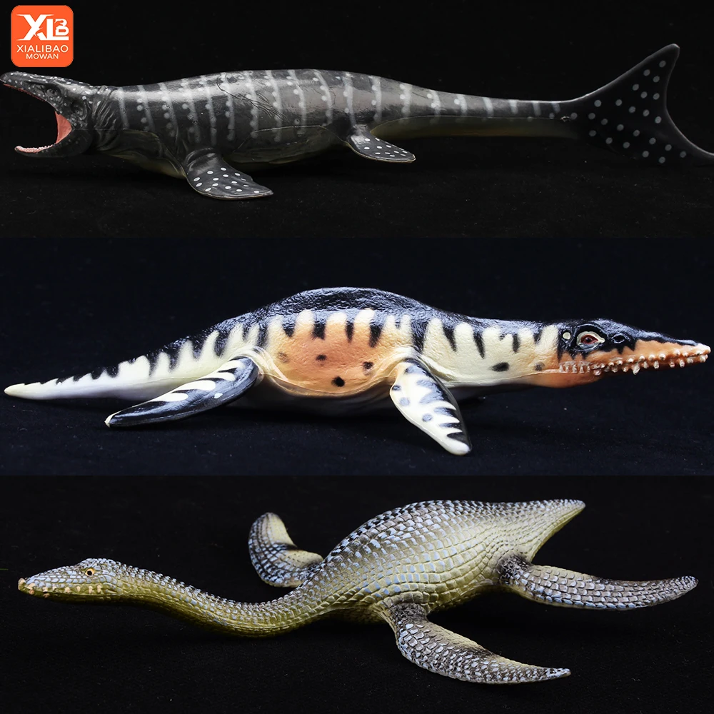 Ocean Marine Life Simulation Dinosaurier-Tiermodell – Plesiosaurier- und Mosasaurus-Actionfiguren – Jurassic World Kinderspielzeug