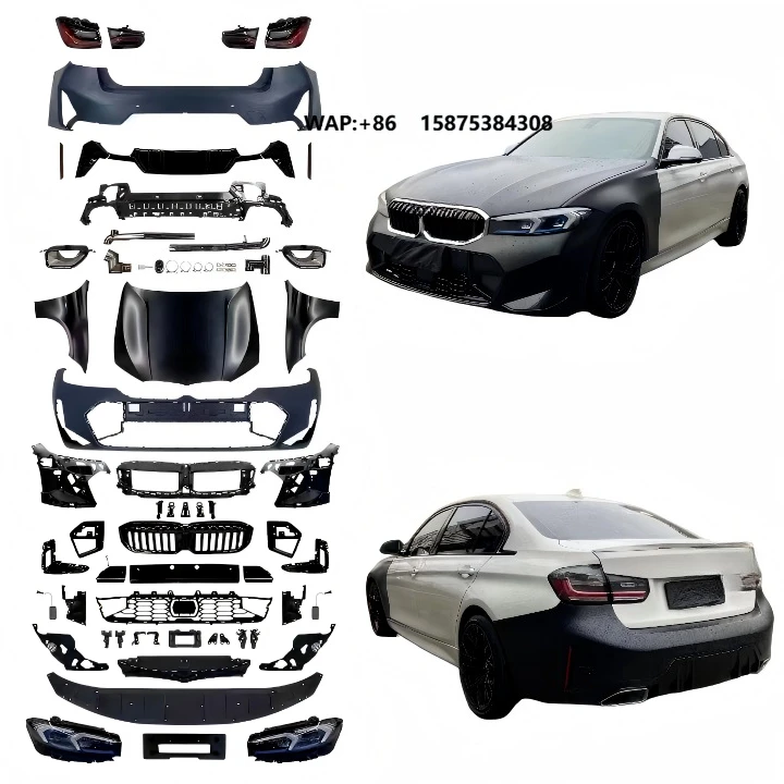 Compatible with for 3 Series F30/F35 (2013-2019) Upgrade G20/G28 (2023+). Front Rear PP Plastic Body Kit Screw-On Installation.