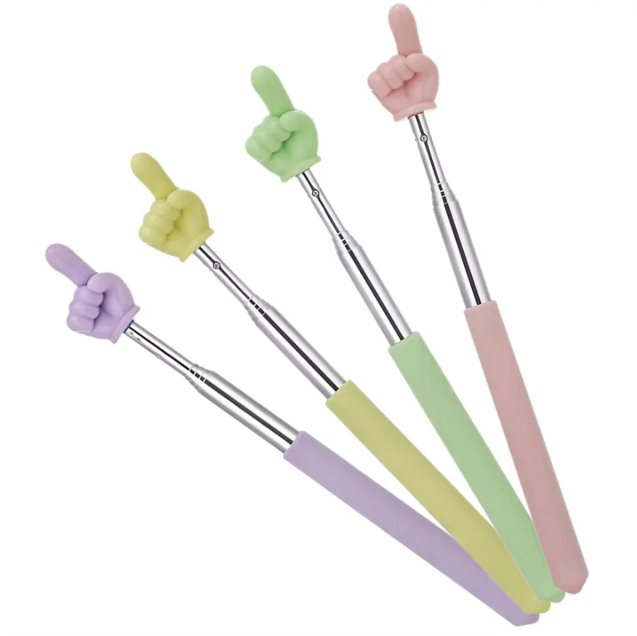 1PC Stainless Steel Pointer Finger Student Reading Sticks Whiteboard Teaching Pointer Sticks Handheld Presenter Teaching Tools