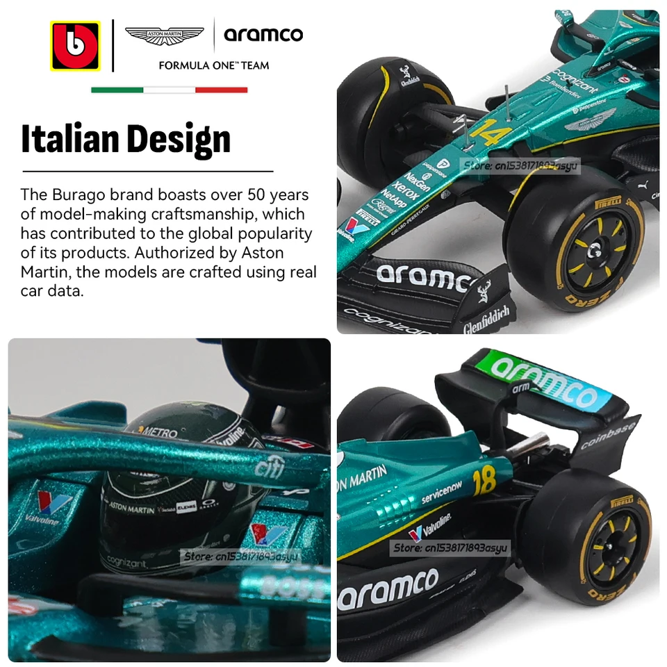 ブラーゴ 1:24 F1 2025 アストンマーティン AMR25 14 # フェルナンド