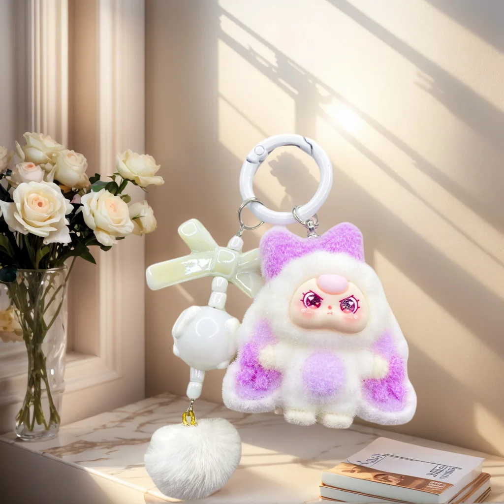 Nouvel ensemble d'accessoires de bricolage 3D-porte-clés de perles de dessin animé mignon, cintre de sac, petit pendentif, article cadeau