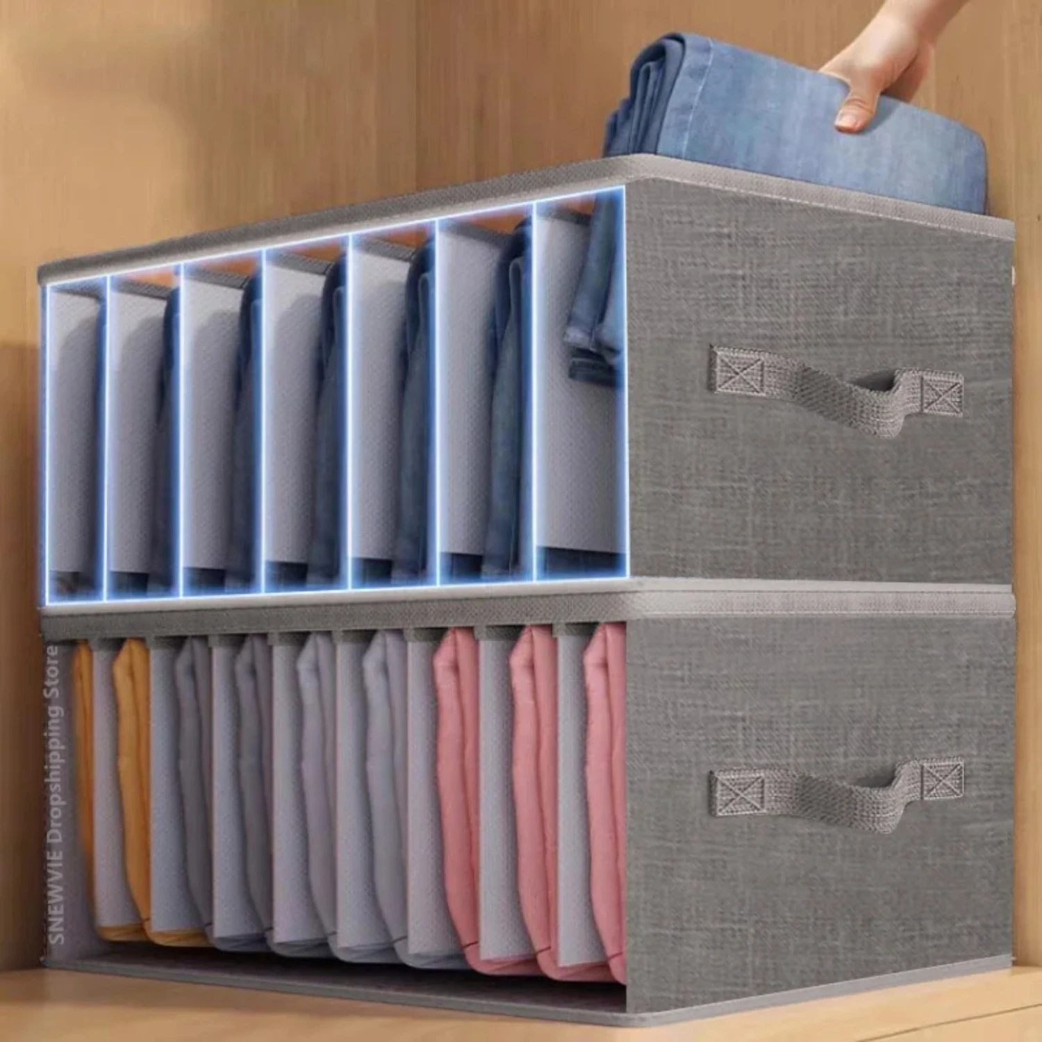 Organize and Store Your Folded Pants, Underwear, Bras, Panties, and Socks with These Compact Drawer Organizers, Wardrobe Boxes, 