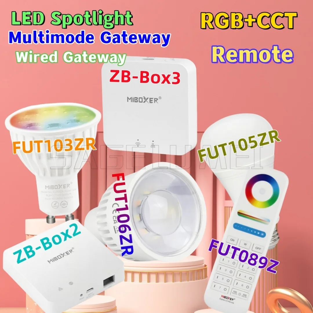 

НОВЫЙ FUT103ZR/105ZR/106ZR/089Z/ZB-Box3 4 Вт 6 Вт 12 Вт Miboxer Zigbee3.0 RGB + CCT светодиодный прожектор с регулируемой яркостью RF Remote WIFI 100-240 В