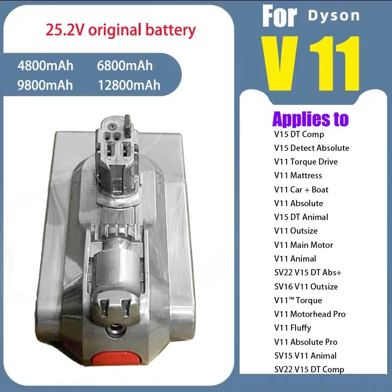 New original lithium battery 25.2V for Dyson SV15 V11 Absolute Fluffy Cyclone Animal Pro Total Handheld Vacuum Cleaner Spare