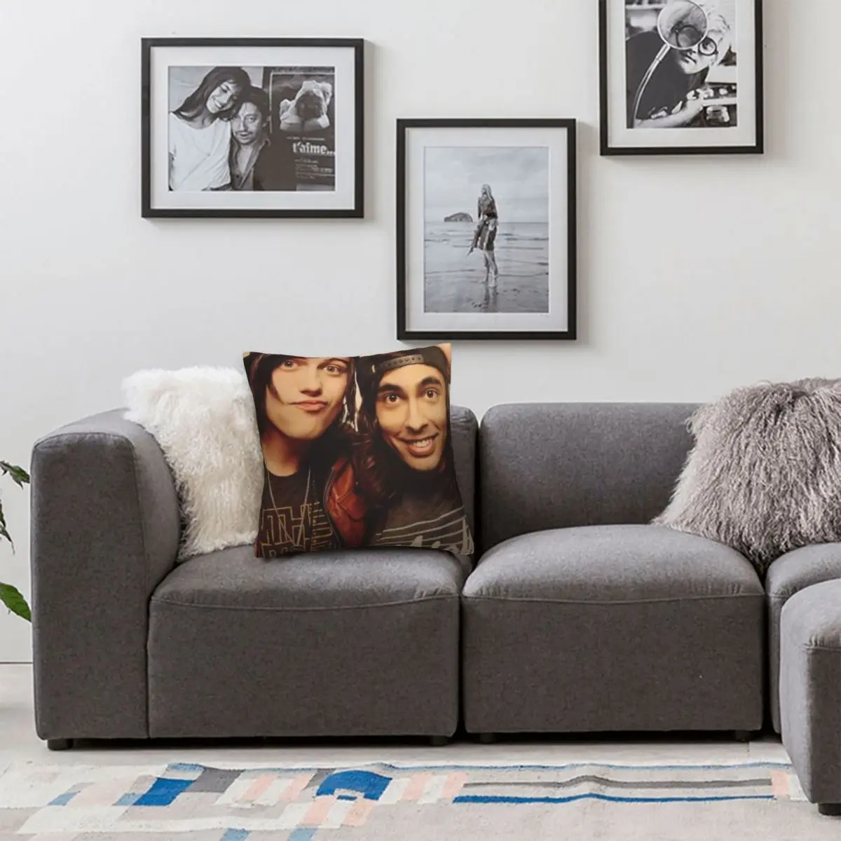 Kellin Quinn i Vic Fuentes poszewka na poduszkę pościel poliestrowa aksamitna kreatywny Zip Decor rzuć poszewka na poduszkę poszewka