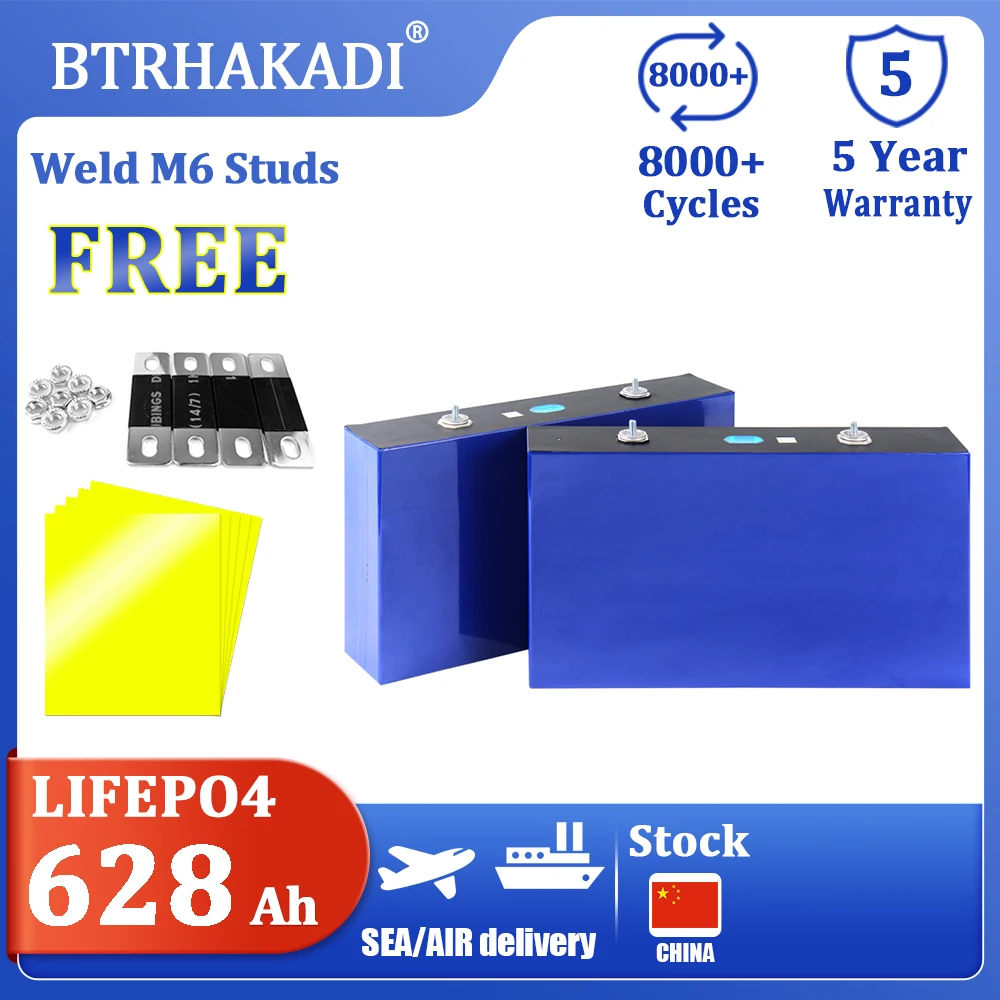 

EVE MB56 3.2V 628Ah Original Brand New Rechargeable Lifepo4 Batteries 2-16PCS For Solar Energy Storage Marine RV Boat