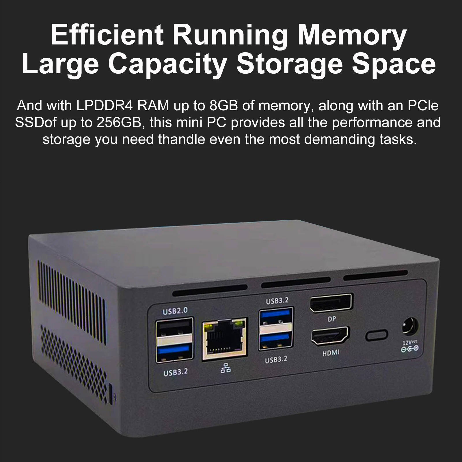 SIXIGNWO 12th Gen Intel Alder Lake N100 Mini PC 3.4GHz Mini PCs 8GB RAM 256GB SSD Windows 11 Mini Desktop Computer