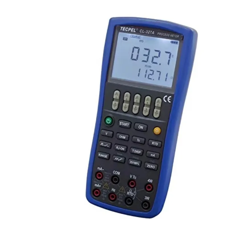 2026 TECPEL CL-327A 4-20mA PT-100 RTD Thermocouple Process Calibrator 0.02% Accuracy Automatic Shut White LED Backlight 9V Batte