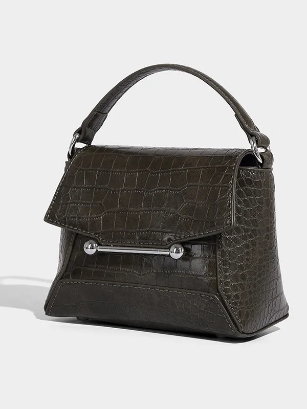 

Ele Crocodile Pattern Handbag Women's Single oulder Slant Cross Envelope Bag Faionable Versatile Small Medium Size