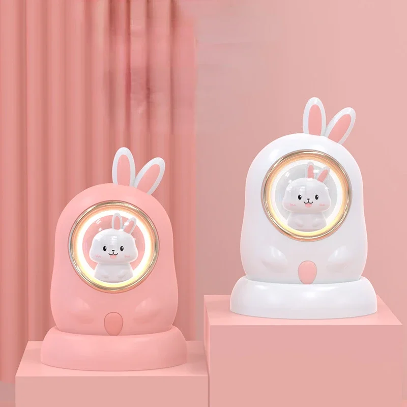 Mini Portable Hand Warmer Rabbit Cute Winter Heater Quick Heating USB Rechargeable Pocket Mini Hands Warmer Small Night Light