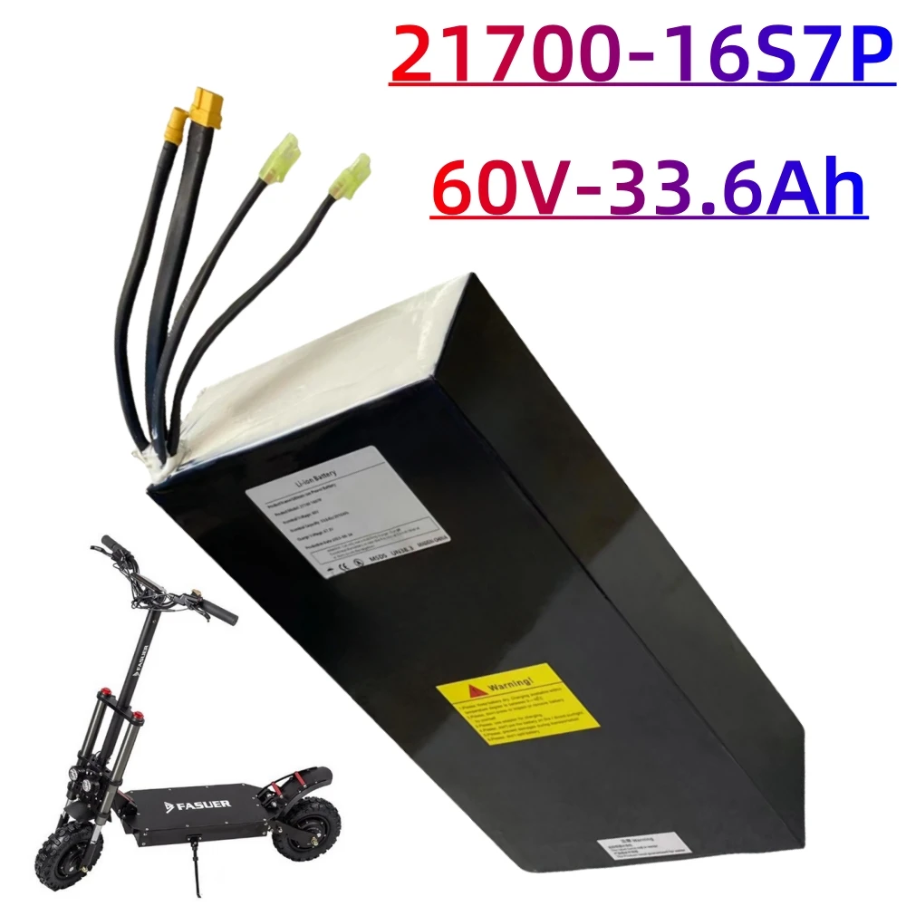 16S7P 21700 60V 33.6Ah Li-ion Battery Pack For transportation equipment Built-in BMS