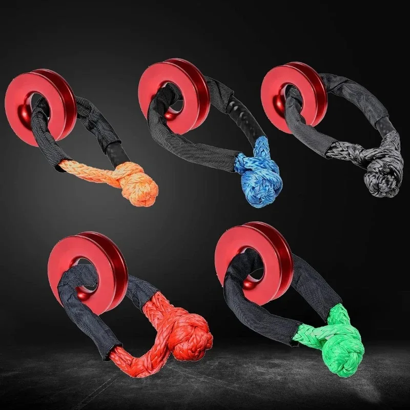 

Off-road movable pulley rope pimple buckle aluminum pulley recovery ring winch